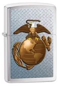 Trafika - Zippo, Zapalniczka, US Marines Corp., Brushed Chrome - miniaturka - grafika 1