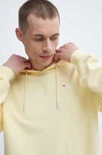 Fila bluza męska kolor żółty z kapturem gładka - Bluzy męskie - miniaturka - grafika 1
