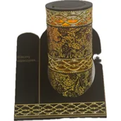 Lampiony i znicze - Znicz witraż VIP Akryl solar SZKA7S 25 cm złoto-czarny Ilumini - miniaturka - grafika 1