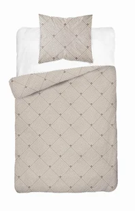 Pościel satynowa 140x200 beżowa w geometryczne romby – Satin Stories - Pościel Pościel satynowa 140x200 beżowa w geometryczne romby – Satin Stories - Pościel - miniaturka - grafika 1