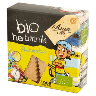 Bio Ania HERBATNIKI PROSTOKĄTNE BIO 100 g - Zdrowa żywność - miniaturka - grafika 1