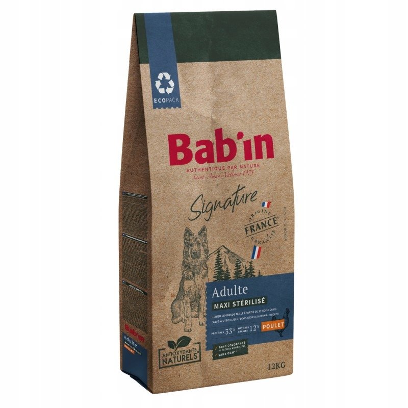 Bab'in Signature Maxi Sterilized dla psów dużych ras 12kg / Bab'in