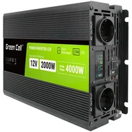 Akcesoria motoryzacyjne - Green Cell Inwerter 12V na 230V PowerInverter 2000/4000W - miniaturka - grafika 1