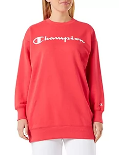 Bluzy damskie - Champion Damska bluza z kapturem Legacy American Classics Powerblend Terry Maxi, czerwona, XS - grafika 1