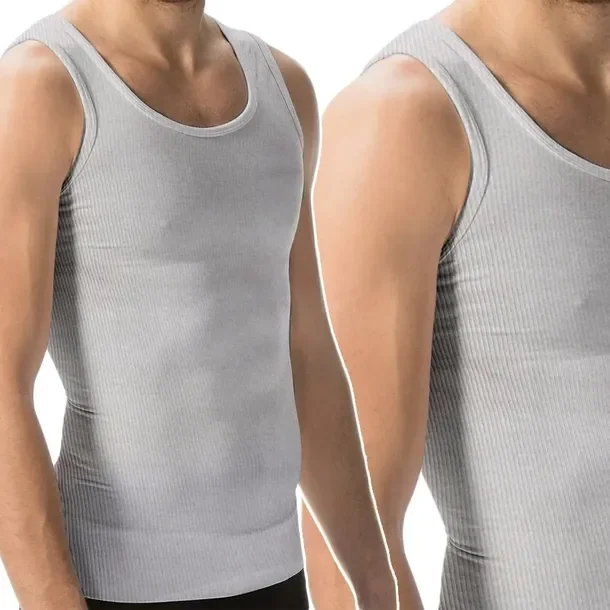 PODKOSZULKA MĘSKA PRĄŻEK podkoszulek na ramiączkach 100% BAWEŁNA - XL