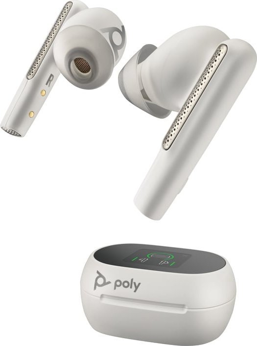 Poly POLY Voyager Free 60+ Zestaw słuchawkowy Bezprzewodowy Douszny Biuro/centrum telefoniczne Bluetooth Biały