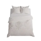 Pościel - Pościel satynowa ekskluzywna 200x220 Grace beżowe ornamenty - miniaturka - grafika 1