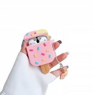 Etui Na Słuchawki AIRPODS 1/2 - Lód na Patyku - Różowy - Akcesoria do słuchawek - miniaturka - grafika 1