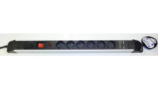 Listwa przepięciowa 2x USB 6x gniazdo sieciowe 16A 3m - Listwy zasilające - miniaturka - grafika 1