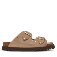 Klapki i japonki damskie - Klapki Scholl Beatriz F31592 Brązowy - miniaturka - grafika 1