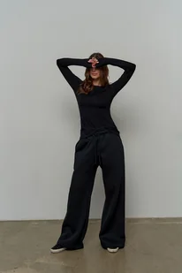 Longsleeve AZALA z zewnętrznymi szwami - Bluzki damskie - miniaturka - grafika 1