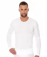 Koszulki męskie - Brubeck LS01120A biała koszulka termoaktywna - miniaturka - grafika 1