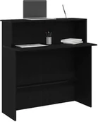 Biurka - vidaXL Biurko recepcyjne czarne 100x50x103,5 cm Drewno klejone - miniaturka - grafika 1