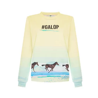 Kamizelki jeździeckie - Bluza jeździecka damska GALOP WEAR konie w galopie #Galop - grafika 1