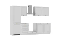 Meble kuchenne - Zestaw Mebli Kuchennych Bristol 300 Cm L/P Mdf Lakier Biały Mat Cichy Domyk Blum - miniaturka - grafika 1