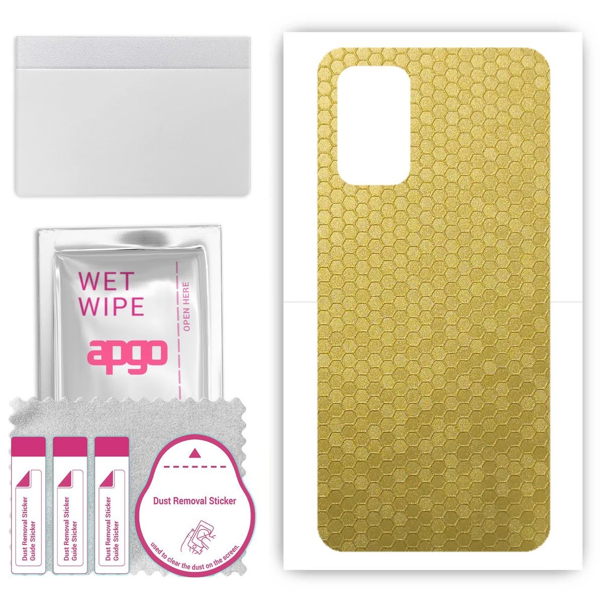 Folia naklejka skórka strukturalna na TYŁ do Motorola Moto G64y 5G - Plaster Miodu Złoty - apgo SKINS