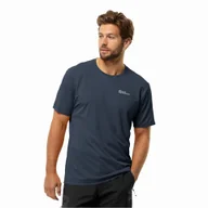 Koszulki męskie - Męska koszulka Jack Wolfskin DELGAMI S/S M night blue - S - miniaturka - grafika 1