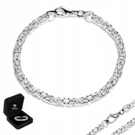 Bransolety męskie - GRUBA BRANSOLETA Męska Srebrna SREBRO pr. 925 Królewski 5mm/23cm - miniaturka - grafika 1