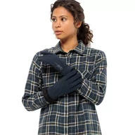 Rękawiczki - Damskie rękawice Jack Wolfskin HIGHLOFT GLOVE WOMEN night blue - M - miniaturka - grafika 1