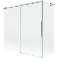 Parawany nawannowe - Mexen Rox L parawan nawannowy 2-skrzydłowy rozsuwany 160 + 70 x 150 cm, transparent, chrom - 8C9L-160-070-01-00 - miniaturka - grafika 1