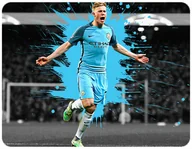 Podkładki pod mysz - PODKŁADKA POD MYSZKĘ KEVIN DE BRUYNE Z IMIENIEM 23x19CM DO LAPTOPA - miniaturka - grafika 1