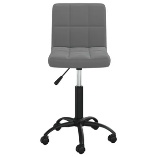 vidaXL Obrotowe krzesło stołowe, ciemnoszare, obite aksamitem - Krzesła - miniaturka - grafika 1