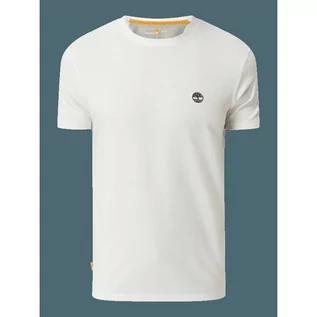 Koszulki męskie - T-shirt o kroju slim fit z bawełny - Timberland - grafika 1