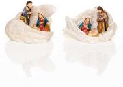 Ikony i obrazy sakralne - Szopka bożonarodzeniowa - Święta Rodzina - skrzydła - 4 cm - Classic - miniaturka - grafika 1