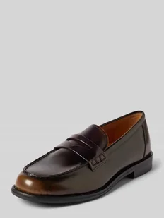 Klapki ze skóry bydlęcej model ‘LINN’ - Półbuty damskie - miniaturka - grafika 1