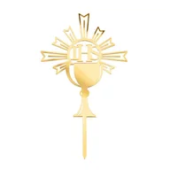 Ciasta i półprodukty do ciast - Topper na tort Kielich złoty - 1 szt. - miniaturka - grafika 1