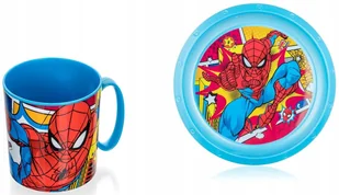 KUBEK TALERZ plastikowy dla dziecka chłopca SPIDERMAN bajka naczynia - Zestawy naczyń dla dzieci - miniaturka - grafika 1