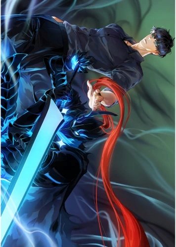 Plakat Solo Leveling A3 (297mm x custom) Anime Na honjaman level up
