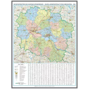EkoGraf, Województwo kujawsko-pomorskie mapa ścienna na podkładzie do wpinania - pinboard, 1:200 000 - Mapy i plansze edukacyjne - miniaturka - grafika 1