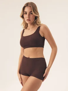 Majtki typu szorty Larleen Bloovii ciemna czekolada L - Majtki damskie - miniaturka - grafika 1