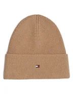 Czapki damskie - Tommy Hilfiger Czapka Essential AW0AW16637 Beżowy - miniaturka - grafika 1