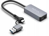 Adaptery i przejściówki - Bounn Adapter USB/TYPE C Ethernet 2.5 Gbps JL-CH01A_ETH2500 - miniaturka - grafika 1
