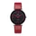 UMR RUHLA Damski zegarek na rękę RS204177, analogowy, kwarcowy, skórzany pasek (czerwony), stal nierdzewna, czarny, Pasek