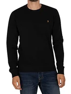 Bluzy męskie - Farah Bluza męska Tim Crew, Czarny, XXL - miniaturka - grafika 1