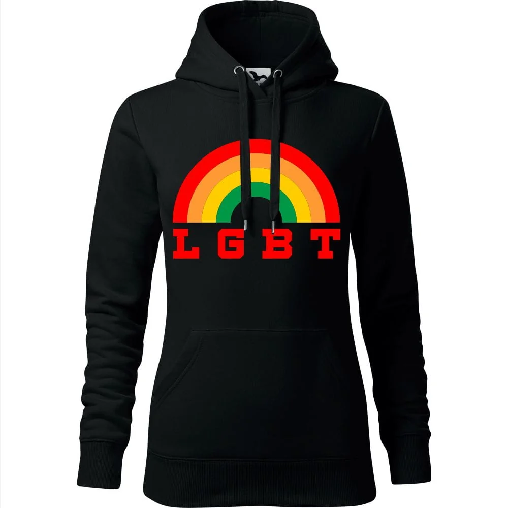 Damska Bluza Z Kapturem - Lgbt Czarny M