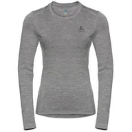 Bluzy narciarskie - Odlo Suw Top Crew Neck L/S Natural 100% Merin podkoszulka damska, wielokolorowa, m 110811 - miniaturka - grafika 1