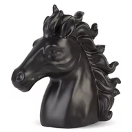 Figurki dekoracyjne - Ozdoba Figurka Głowa Konia Czarna 18x17cm - miniaturka - grafika 1