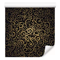 Tapety - Tapeta Ozdobna LIŚCIE Kwiaty w Stylu Barokowym 0,53m x 10m - miniaturka - grafika 1