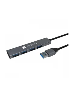 Hub USB Techly 4-portowy USB3.2 Gen1 - Huby USB - miniaturka - grafika 1