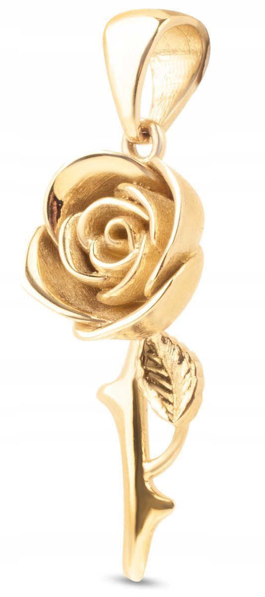 PIĘKNA ZŁOTA ZAWIESZKA Z RÓŻĄ RÓŻA ROSE 333 8KT
