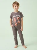 Piżamy chłopięce - Sinsay - Piżama dwuczęściowa z nadrukiem - szary - miniaturka - grafika 1