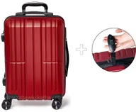 Walizki - Mała walizka podróżna bordo ABS zamek szyfrowy + waga bagażowa - miniaturka - grafika 1