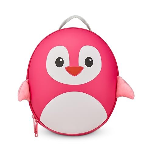 SJ GANG STYLE JAM GANG Mały plecak szkolny dla dzieci, fantazyjne zwierzęta, fuksja, pingwin, szkolny i rekreacyjny, Różowy, Taglia Unica, nowoczesny