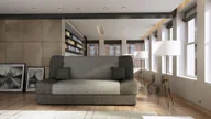 Sofy i kanapy - Kanapa Platan Sofa Jaś 03 188 x 85 cm tkanina odcienie szarości - miniaturka - grafika 1