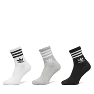 Skarpetki męskie - Zestaw 3 par wysokich skarpet unisex adidas Mid Cut Crew IL5023 Kolorowy - miniaturka - grafika 1