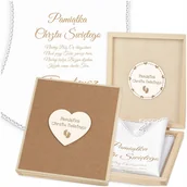 Kombinezony dla dzieci - Szatka do Chrztu z Imieniem Biała Szatka na Chrzest + PUDEŁKO szt - miniaturka - grafika 1